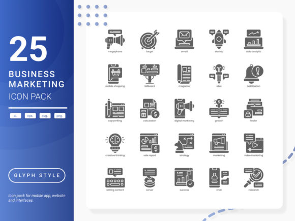 Business Marketing Icon Pack: A Versatile Tool for Modern Design