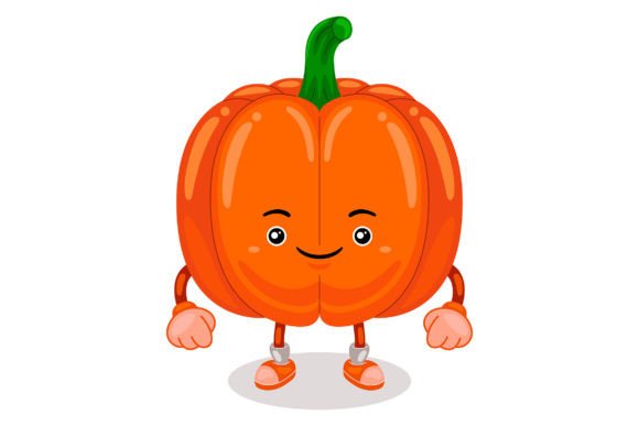 Cute Pumpkin Mascot: A Versatile Vector Character