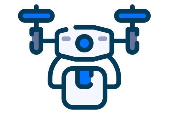 Drone Delivery Filled Line Icon: A Versatile and Eye-Catching Design Solution