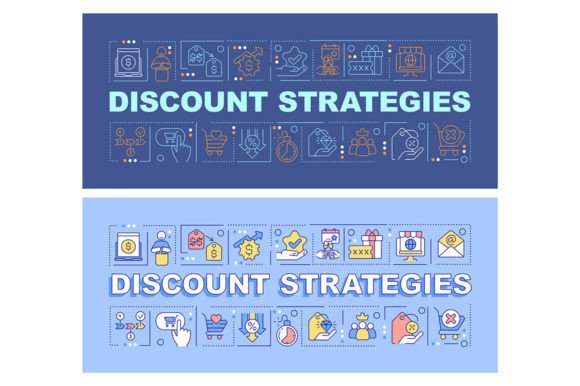 Explore Creative Banners with Discount Word Concepts