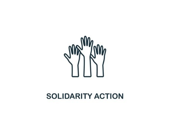 Solidarity Action Icon: A Versatile Design Element