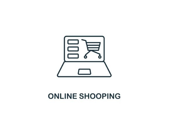Streamline Your Brand with the Online Shopping Icon