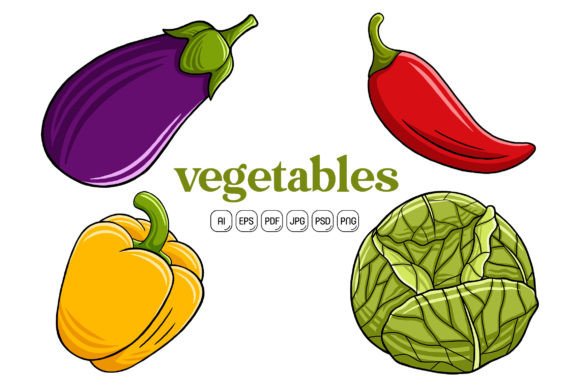 Unlocking Creativity with Vegetables Pack Vector Illustration 03
